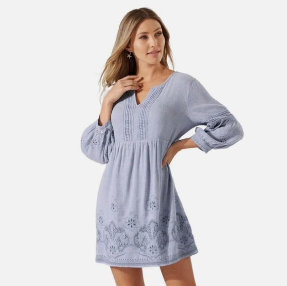 Tommy Bahama Dresses & Skirts - NWT Tommy Bahama St. Lucia Linen-Blend Split Neck Dress